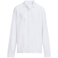 Рубашка поло унисекс с длинным рукавом Pacific LSL, белая