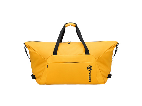 Сумка дорожная TORBER РИТМ, желтая, полиэстер 900D с PU покрытием, 65 х 37 х 34 см - рис 2.