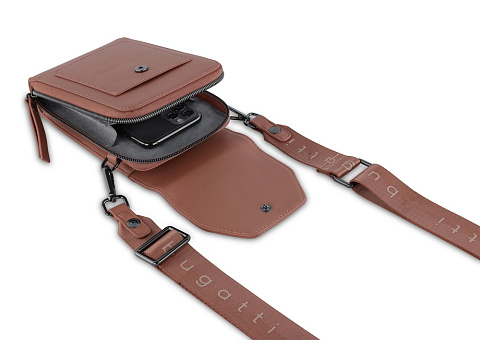 Сумка наплечная BUGATTI АЛМАТА | ALMATA, абрикосовая, полиуретан, 11х4х19 см - рис 4.