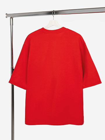 Футболка оверсайз унисекс Kosmos 2.0, красная (алая) - рис 3.