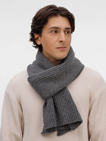 Шарф Laconi, темно-серый меланж - рис 7.