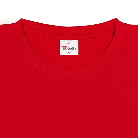 Футболка унисекс T-Bolka 180, красная - рис 4.