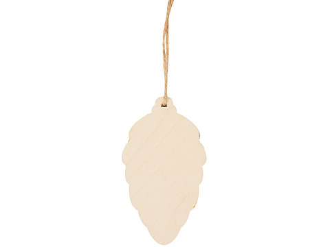 Подвеска шишка с цветной подложкой, красная подложка - рис 4.