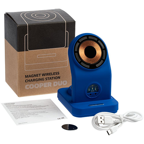 Зарядная станция с подсветкой Cooper Duo, синяя - рис 16.