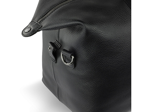 Сумка дорожная BUGATTI ЭЛЬЗА | ELSA, чёрная, воловья кожа/полиэстер, 47х22х24/30 см - рис 7.