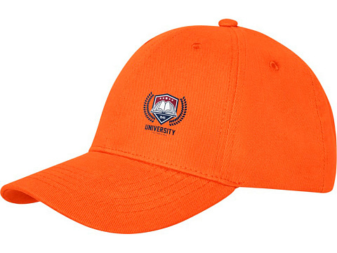 Бейсболка Davis, 6 панелей, оранжевый - рис 4.
