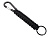 Брелок-веревочка Austere с карабином и кольцом, черный - миниатюра