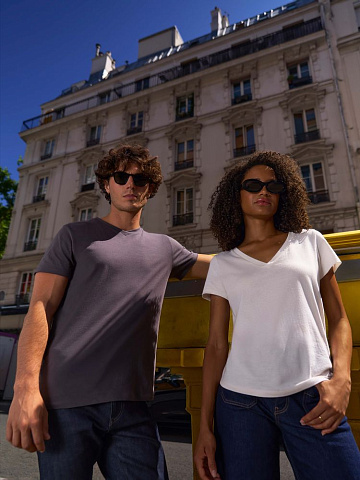 Футболка женская Regent Women с V-образным вырезом, молочно-белая - рис 13.