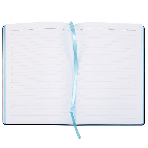 Ежедневник Bookmark, недатированный, черный с голубым - рис 8.