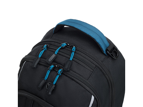 Рюкзак TORBER РАКЕТА с отделением для ноутбука 15.6, чёрный/синий, нейлон, 32 х 14 х 50 см, 22л - рис 7.