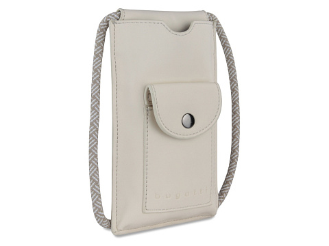 Сумка-чехол для мобильного телефона BUGATTI АЛМАТА | ALMATA, бежевая, полиуретан, 11x2x18 см