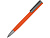Ручка металлическая шариковая Insomnia софт-тач с зеркальным слоем, оранжевая с серым - миниатюра