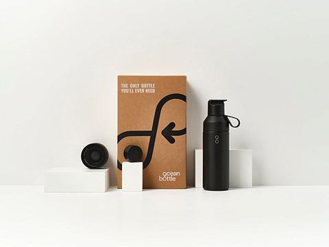 Подарочный набор Ocean Bottle 3-в-1 объемом 500 мл - Obsidian Black - рис 4.