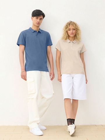 Рубашка поло женская Pulse Women, бежевая (льняная) - рис 6.