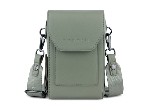 Сумка наплечная BUGATTI АЛМАТА | ALMATA, мятная, полиуретан, 11х4х19 см - рис 2.