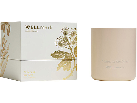 Ароматическая свеча Wellmark Echoes of Kindness- Ecru бежевый - рис 4.