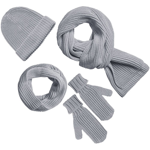 Шарф Nordkyn, светло-серый меланж - рис 4.