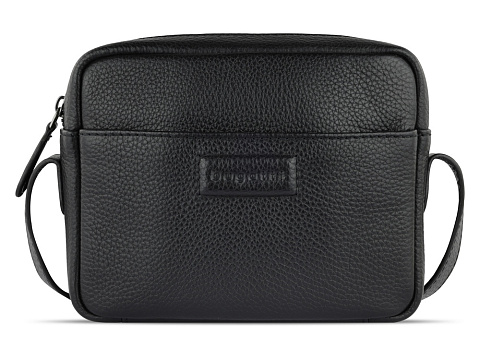 Сумка кросс-боди женская BUGATTI ЭЛЬЗА | ELSA, чёрная, воловья кожа/полиэстер, 19х5,5х14 см - рис 2.