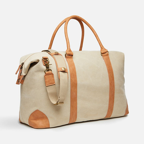 Дорожная сумка Bosler, бежевая - рис 2.