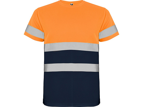 Футболка Delta мужская, нэйви/неоновый оранжевый
