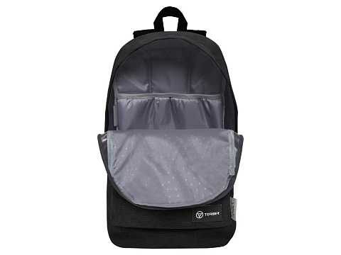 Рюкзак TORBER ГРАФФИТИ, черный, полиэстер меланж, 46 х 29 x 18 см - рис 6.