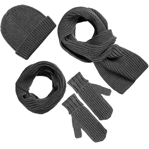 Шапка Nordkyn, серый меланж (эбонит) - рис 3.