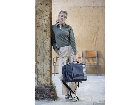 Expedition Pro расширяемый рюкзак для ноутбука из переработанных материалов по стандарту GRS,17 дюймов, объемом 35 л - сплошной черный - рис 7.