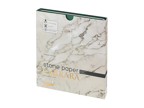 Еженедельник с каменной бумагой А5+ Carrara, зеленый - рис 9.