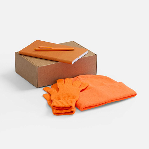 Набор Knit Warm, оранжевый - рис 2.