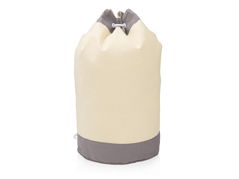 Рюкзак Индиана хлопковый, 180гр, натуральный/серый - рис 3.