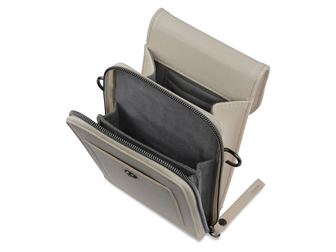 Сумка наплечная BUGATTI АЛМАТА | ALMATA, бежевая, полиуретан, 11х4х19 см - рис 4.