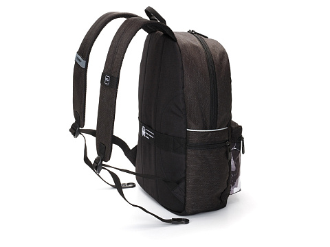 Рюкзак TORBER ГРАФФИТИ, серый с карманом черно-белого цвета, полиэстер, 44 х 31 х 18 см - рис 3.