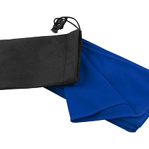 Lucas спортивное полотенце из переработанного полиэстера 30х80 см - Ярко-синий