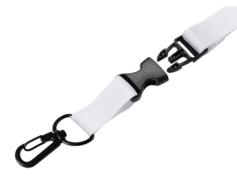 Ланъярд 2 см под сублимацию с карабином, межуровневым замком и замком обрыва, черный - рис 5.