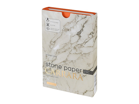 Ежедневник с каменной бумагой недатированный А5 Carrara, оранжевый - рис 10.