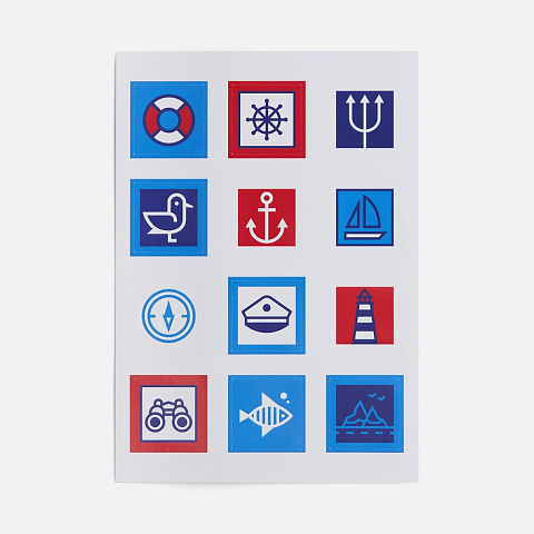 Стикерпак бумажный Industry, море - рис 2.