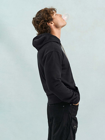 Худи унисекс Cameron, серый меланж с темно-синим - рис 9.