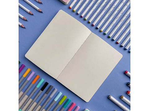 Скетчбук Sketch & Art в мягком переплете 140х210 мм, 100 л. бежевой бумаги 100 гр., голубой - рис 5.