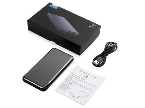 Внешний аккумулятор Forge v.2, металл, 10000mah, серый - рис 7.