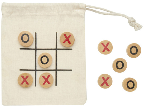 Деревянная игра в крестики-нолики в мешочке Whorl - Натуральный - рис 2.