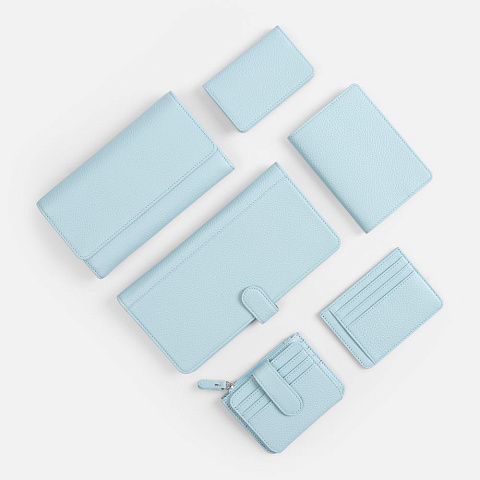 Картхолдер на молнии Unison, голубой - рис 7.