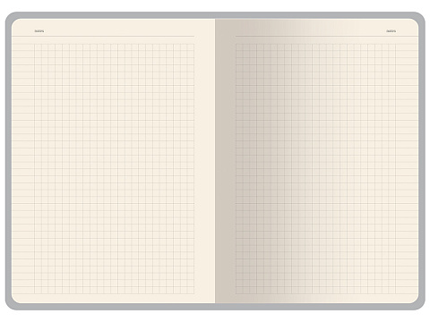 Бизнес-тетрадь А5 Pragmatic Contrast, 40 листов в клетку, серый с черным срезом - рис 4.