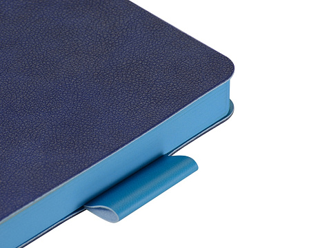 Ежедневник А5 датированный Boston 2026, синий с голубым обрезом - рис 5.