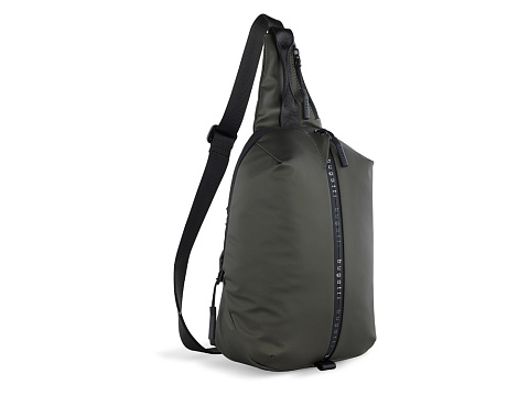 Рюкзак с одним плечевым ремнем BUGATTI БЛАНК | BLANC, оливковый, тарпаулин/полиэстер, 18х9х30 см