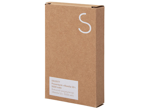 Внешний аккумулятор с подсветкой лого Reedia S2, 5000 mAh, бамбук, черный - рис 10.