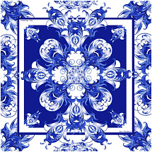 Платок Гжель