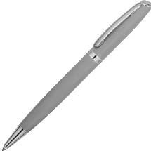 Ручка металлическая шариковая Flow soft-touch, светло-серый/серебристый