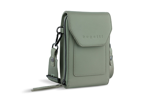 Сумка наплечная BUGATTI АЛМАТА | ALMATA, мятная, полиуретан, 11х4х19 см