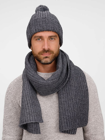 Шапка Frissonelle, серый меланж - рис 8.