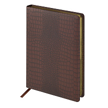 Ежедневник недатированный А5 Amazonia, коричневый с золотым обрезом